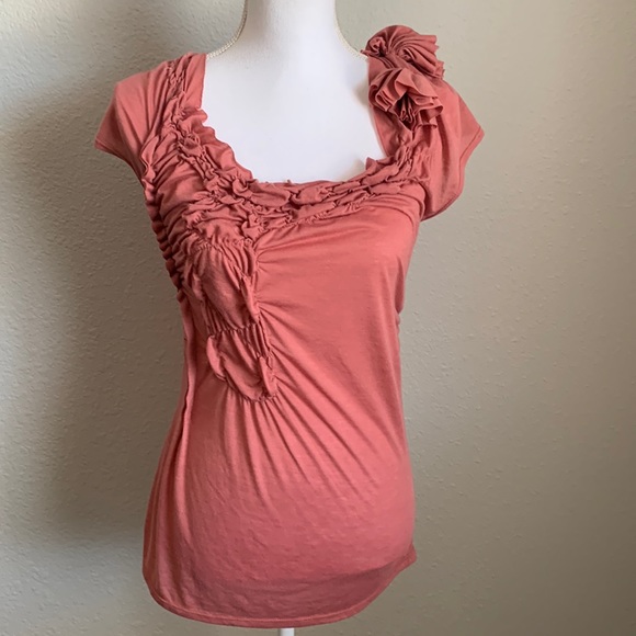 DownEast | Tops | Downeast Pink Ruffle Top | Poshmark